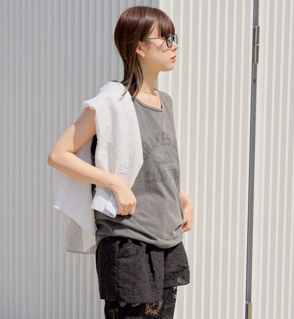  「*【WHIMSIC】サンフェードロゴタンクトップ」|キャミソール|