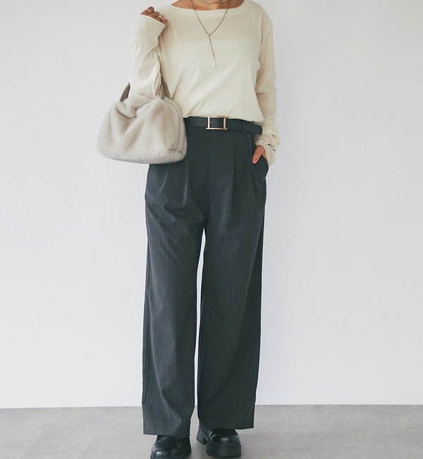  「タックストライプパンツ」|その他|