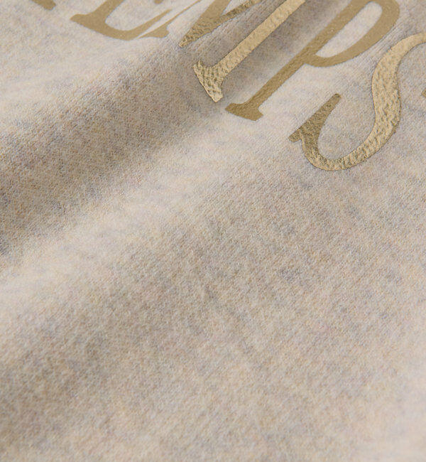  「《ゆったり着心地・体型カバー◎》スウェットライク箔ロゴニット」|ニット・セーター|