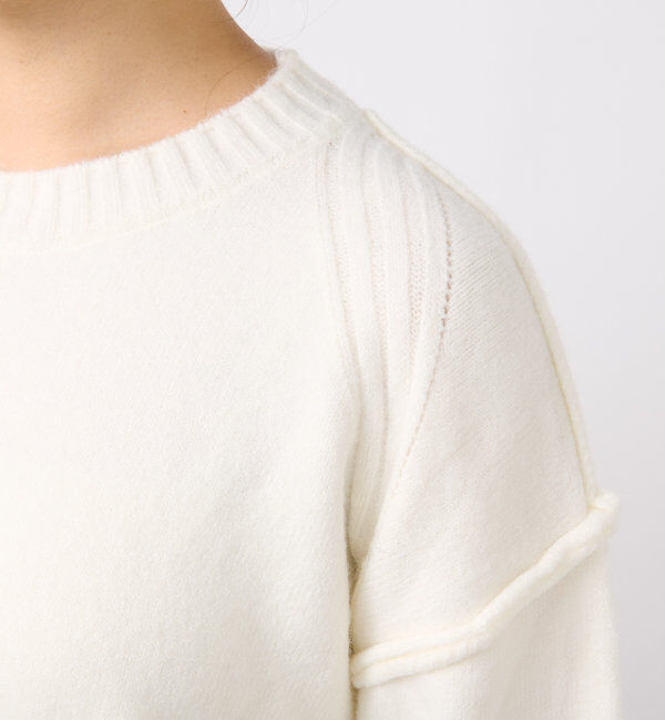  「モチモチクルーネックニット」|ニット・セーター|