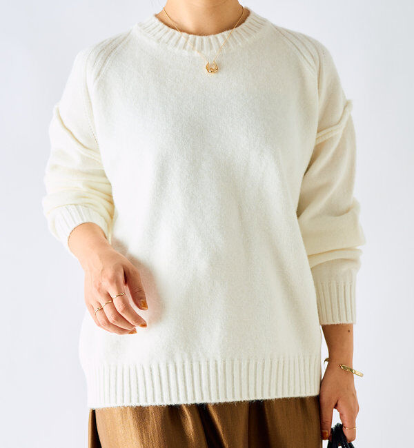  「モチモチクルーネックニット」|ニット・セーター|