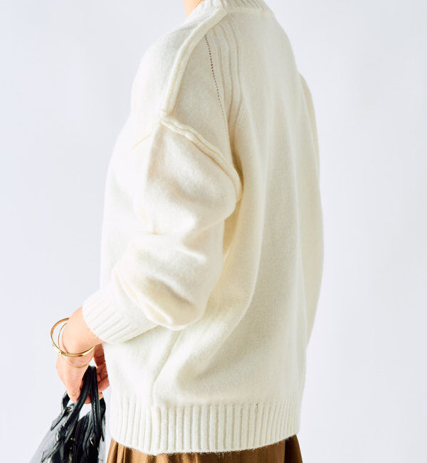  「モチモチクルーネックニット」|ニット・セーター|