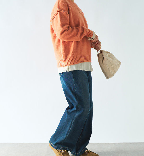  「モチモチクルーネックニット」|ニット・セーター|