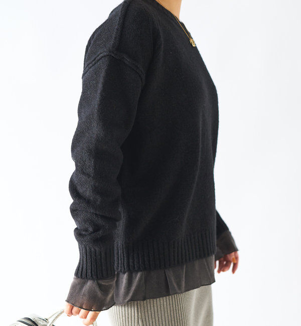  「モチモチクルーネックニット」|ニット・セーター|