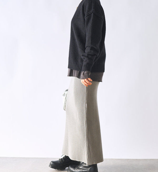  「モチモチクルーネックニット」|ニット・セーター|