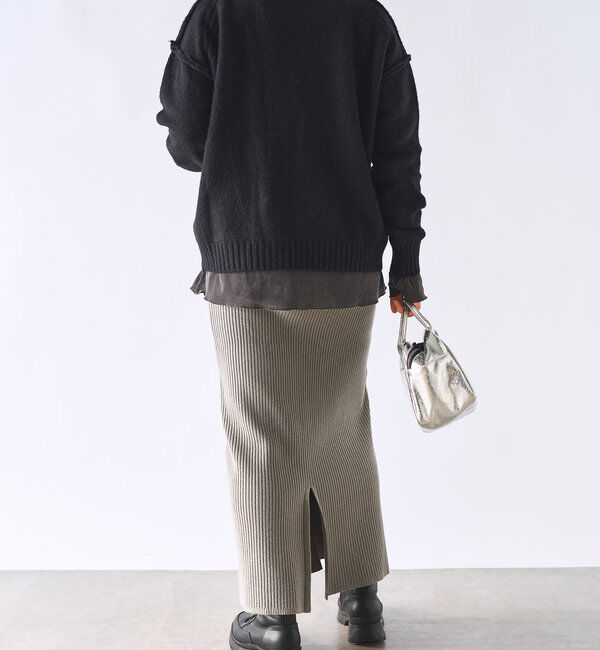  「モチモチクルーネックニット」|ニット・セーター|