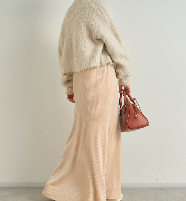  「ラメ入りベロア切替キャミワンピース」|その他|