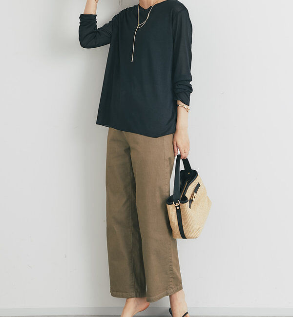  「《ヘルシーな透け感》ラメシアーロンT」|Tシャツ・カットソー|