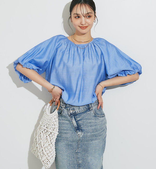  「《一枚でサマになる》バルーンスリーブブラウス」|シャツ・ブラウス|