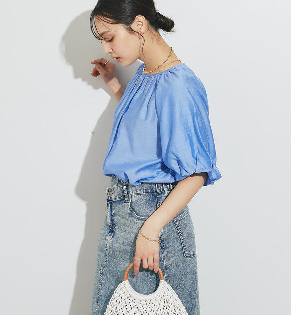  「《一枚でサマになる》バルーンスリーブブラウス」|シャツ・ブラウス|