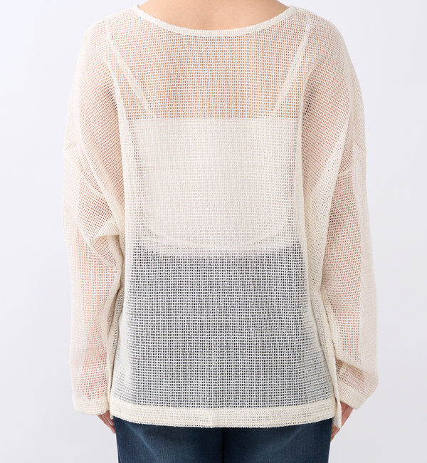  「前後2WAYラメメッシュカーディガン」|ニット・セーター|