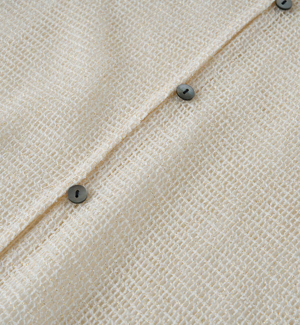  「前後2WAYラメメッシュカーディガン」|ニット・セーター|