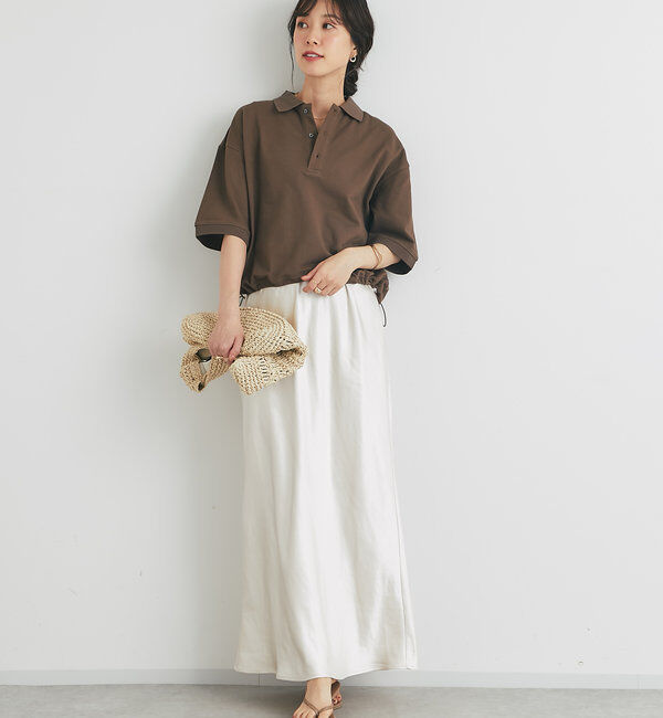  「《ソフトな艶やかさで上品見え》ビンテージサテンスカート」|スカート|