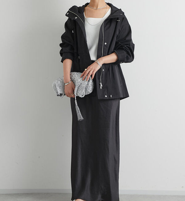  「《ソフトな艶やかさで上品見え》ビンテージサテンスカート」|スカート|