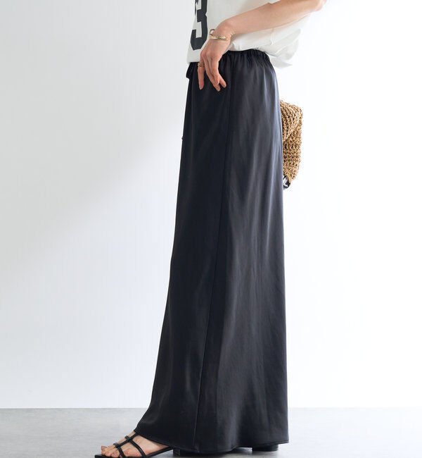  「《ソフトな艶やかさで上品見え》ビンテージサテンスカート」|スカート|