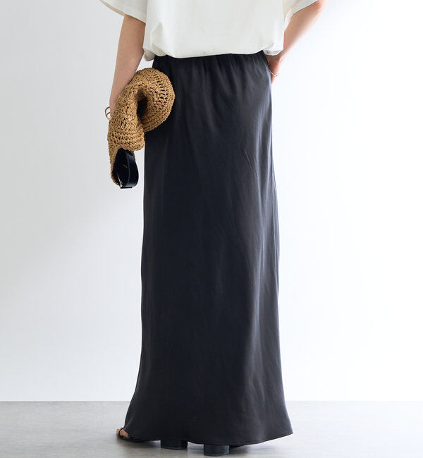  「《ソフトな艶やかさで上品見え》ビンテージサテンスカート」|スカート|