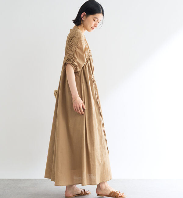  「《着るだけで様になる》シャーリングワンピース」|その他|