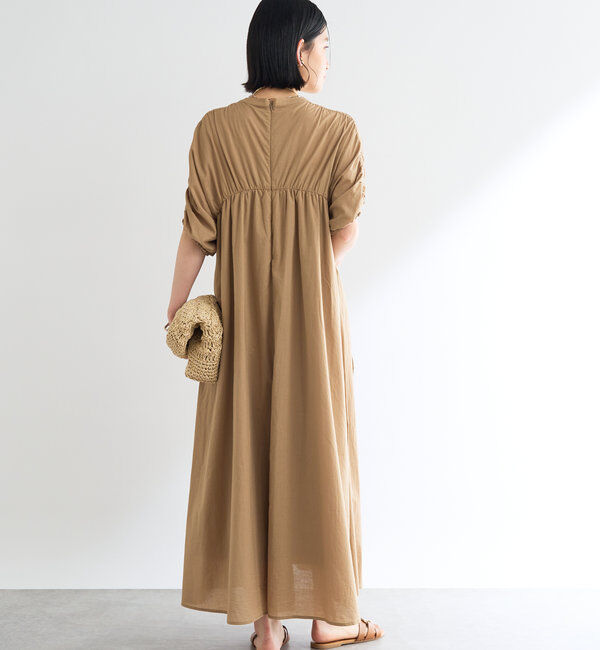  「《着るだけで様になる》シャーリングワンピース」|その他|