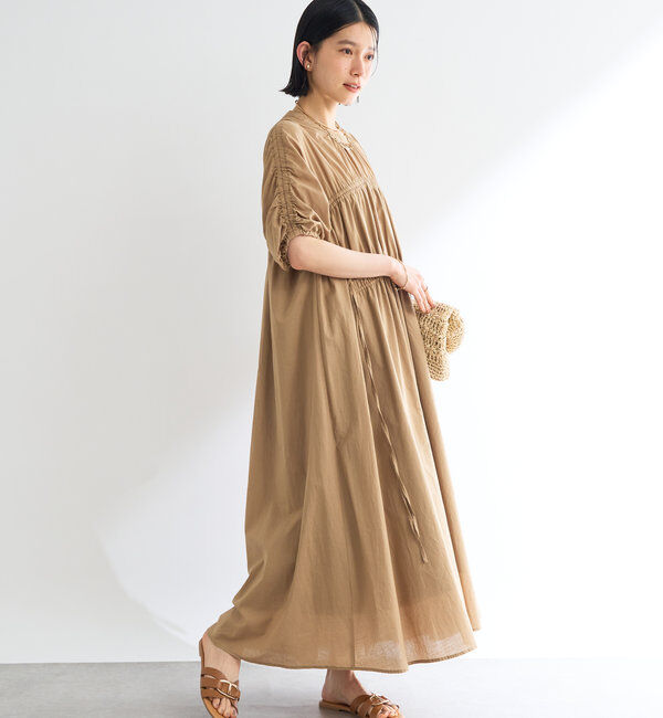  「《着るだけで様になる》シャーリングワンピース」|その他|