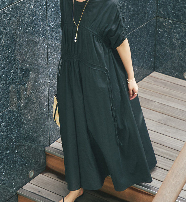  「《着るだけで様になる》シャーリングワンピース」|その他|