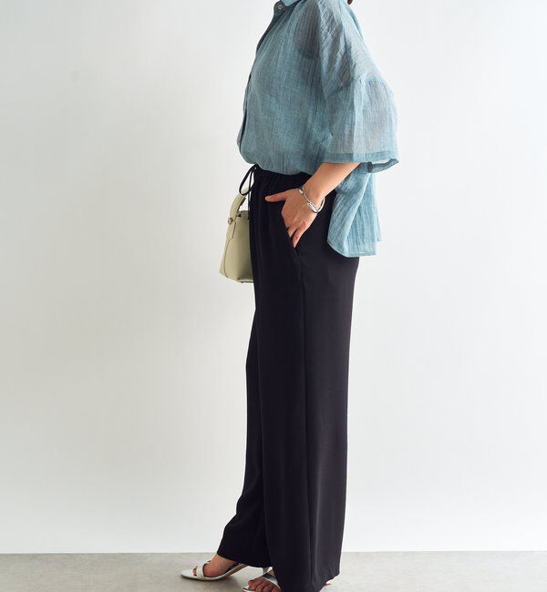  「《1枚着にも・羽織にも◎》ガーゼタッチシアーシャツ」|シャツ・ブラウス|