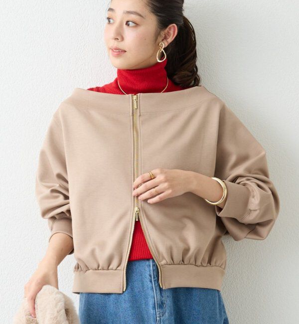  「《着回し力抜群》2WAY刺繍ZIPプルオーバー」|Tシャツ・カットソー|