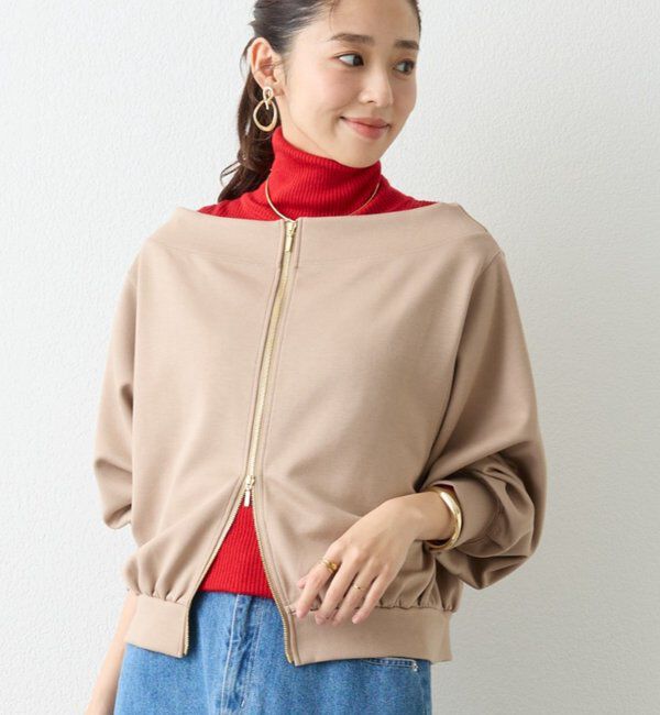  「《着回し力抜群》2WAY刺繍ZIPプルオーバー」|Tシャツ・カットソー|