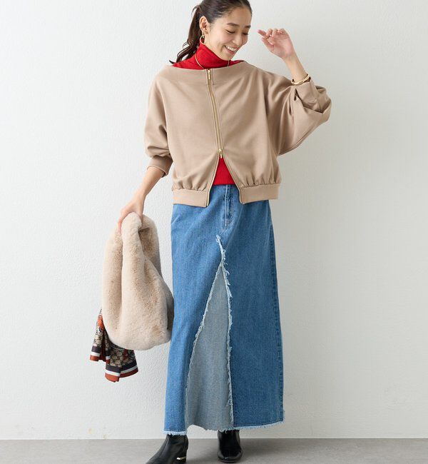  「《着回し力抜群》2WAY刺繍ZIPプルオーバー」|Tシャツ・カットソー|