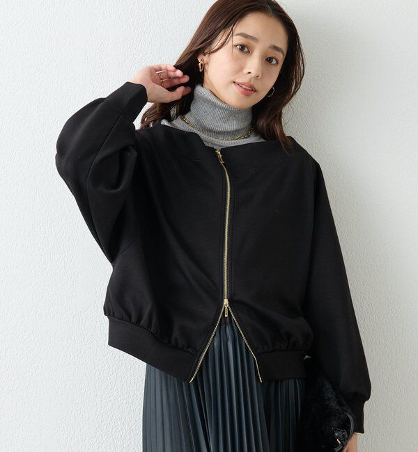  「《着回し力抜群》2WAY刺繍ZIPプルオーバー」|Tシャツ・カットソー|