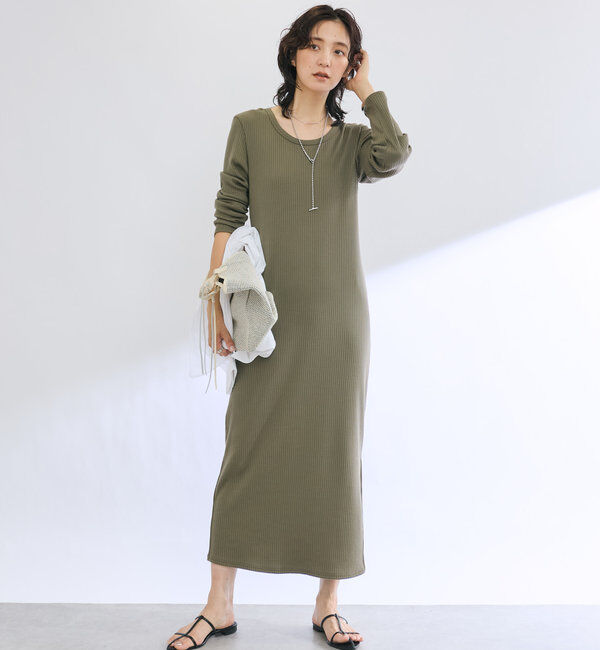  「【全骨格細見え】2WAYロングリブワンピース」|ワンピース|