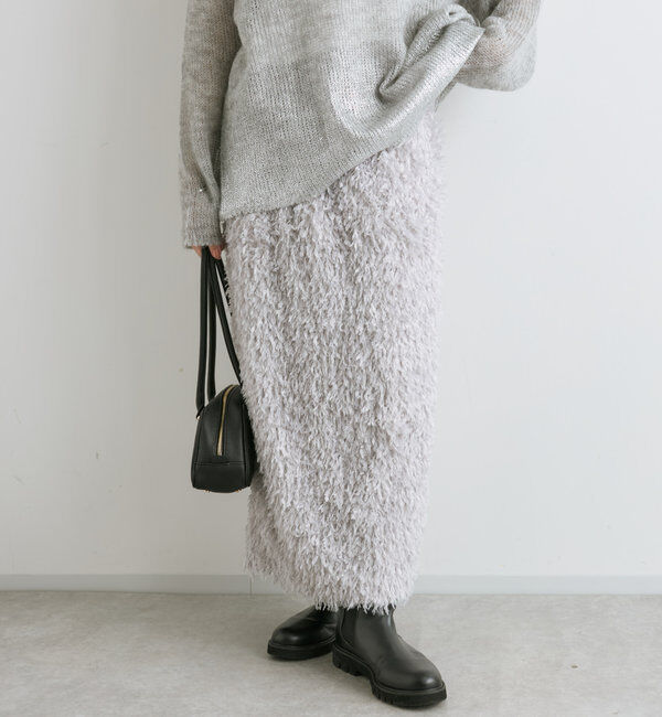  「【着映え◎】フェザータイトスカート」|スカート|グレー