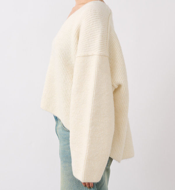  「【ゆったり着やすい】ルーズプランジニット」|ニット・セーター|