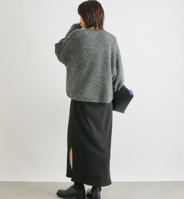  「【ゆったり着やすい】ルーズプランジニット」|ニット・セーター|