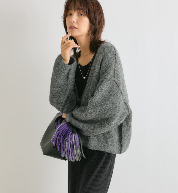  「【ゆったり着やすい】ルーズプランジニット」|ニット・セーター|