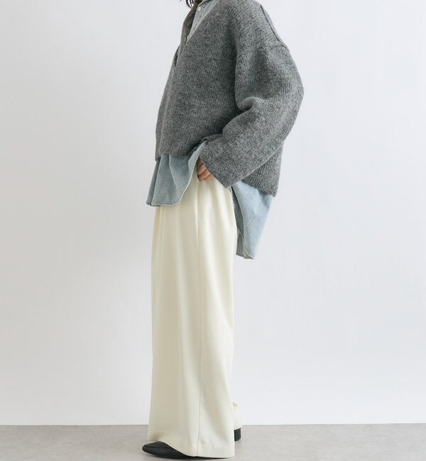  「【ゆったり着やすい】ルーズプランジニット」|ニット・セーター|