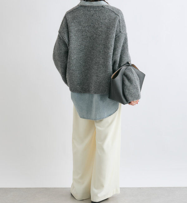  「【ゆったり着やすい】ルーズプランジニット」|ニット・セーター|