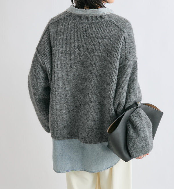  「【ゆったり着やすい】ルーズプランジニット」|ニット・セーター|