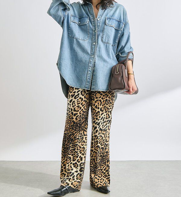  「【存在感◎】アニマルプリントイージーパンツ」|チノ|