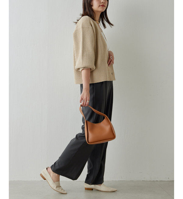  「ジャージーワイドタックパンツ」|スラックス|