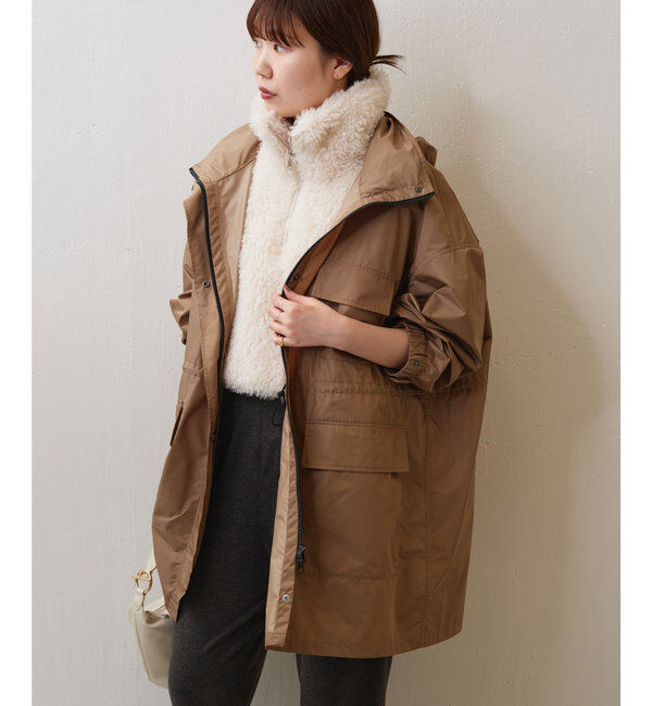  「ウォータープルーフコート」|ブルゾン・スタジャン|キャメル
