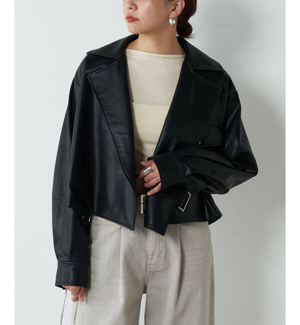  「フェイクレザーライダース」|ブルゾン・スタジャン|