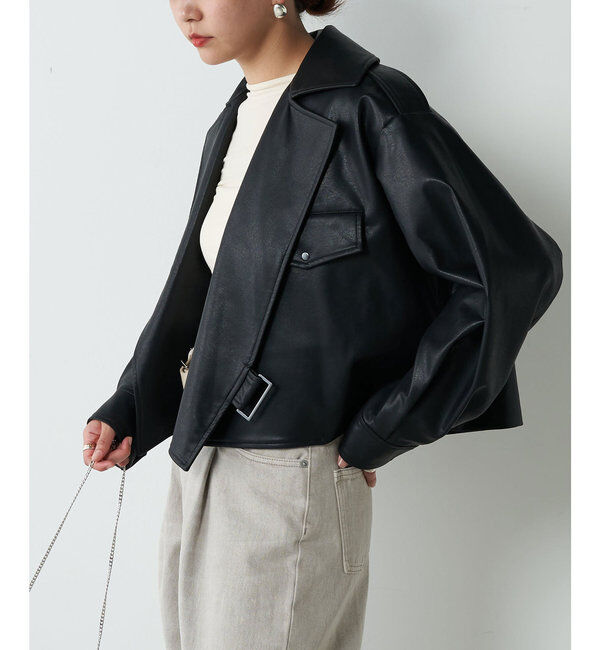  「フェイクレザーライダース」|ブルゾン・スタジャン|