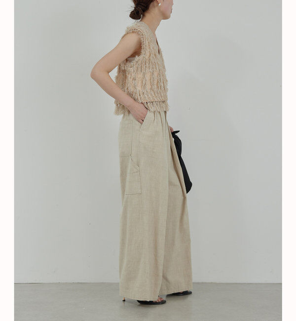  「【HERITANOVUM】フリンジニットベスト」|ニット・セーター|