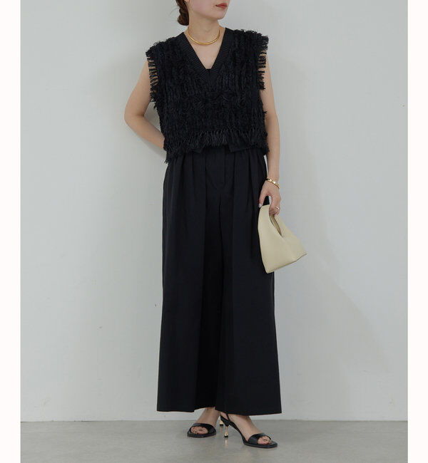  「【HERITANOVUM】フリンジニットベスト」|ニット・セーター|