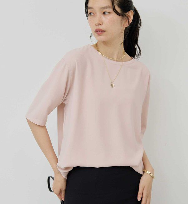  「バックスリットハーフスリーブブラウス」|シャツ・ブラウス|