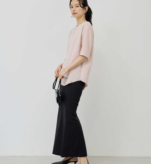  「バックスリットハーフスリーブブラウス」|シャツ・ブラウス|