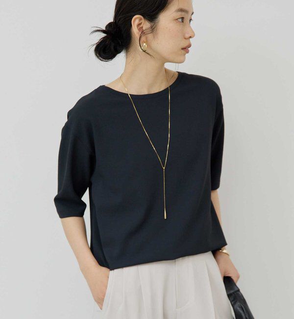  「バックスリットハーフスリーブブラウス」|シャツ・ブラウス|