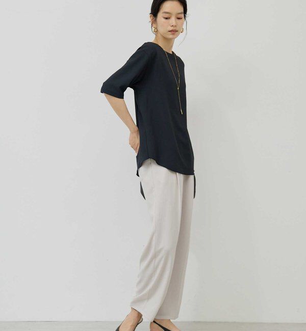  「バックスリットハーフスリーブブラウス」|シャツ・ブラウス|