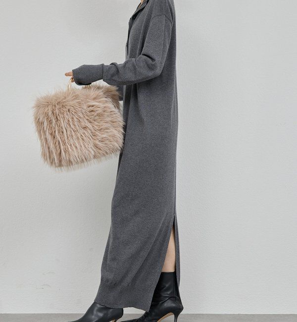  「【2way】 ニットタートルワンピース」|ワンピース|