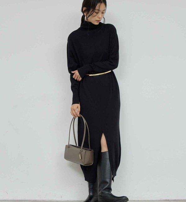  「【2way】 ニットタートルワンピース」|ワンピース|